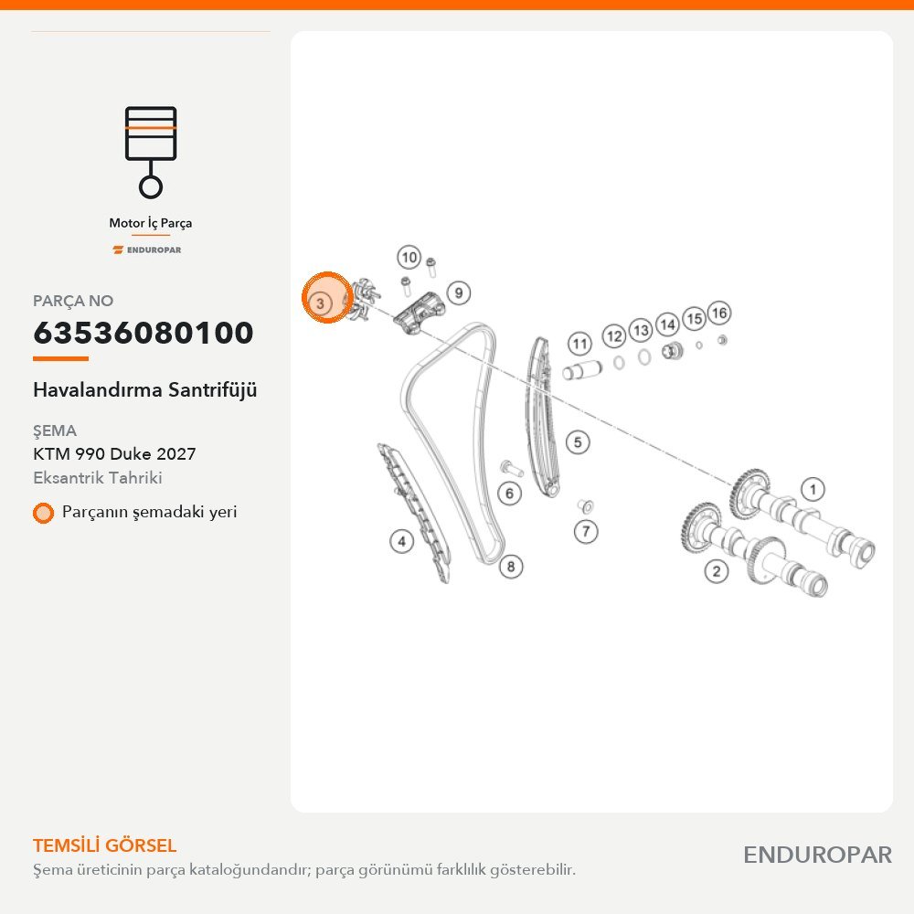 Havalandırma Santrifüjü 63536080100 parça şeması