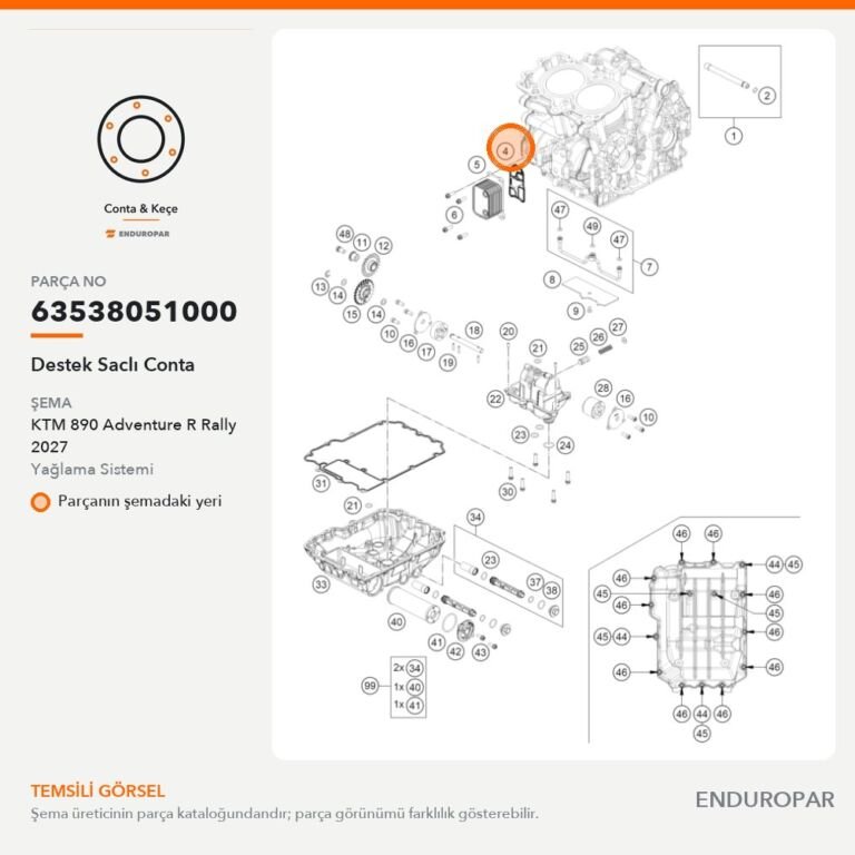 Destek Saclı Conta 63538051000 parça şeması
