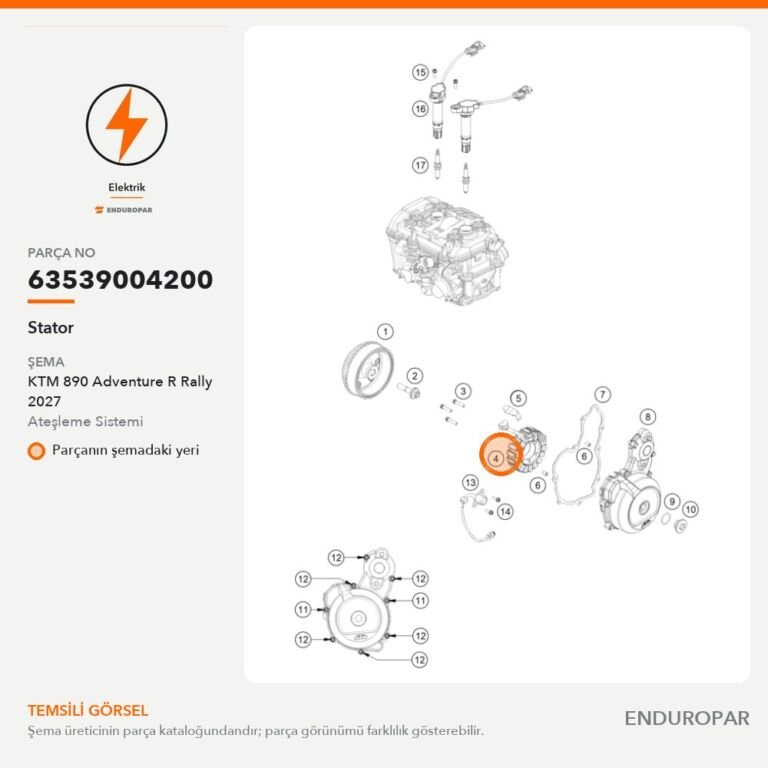 Stator 63539004200 parça şeması