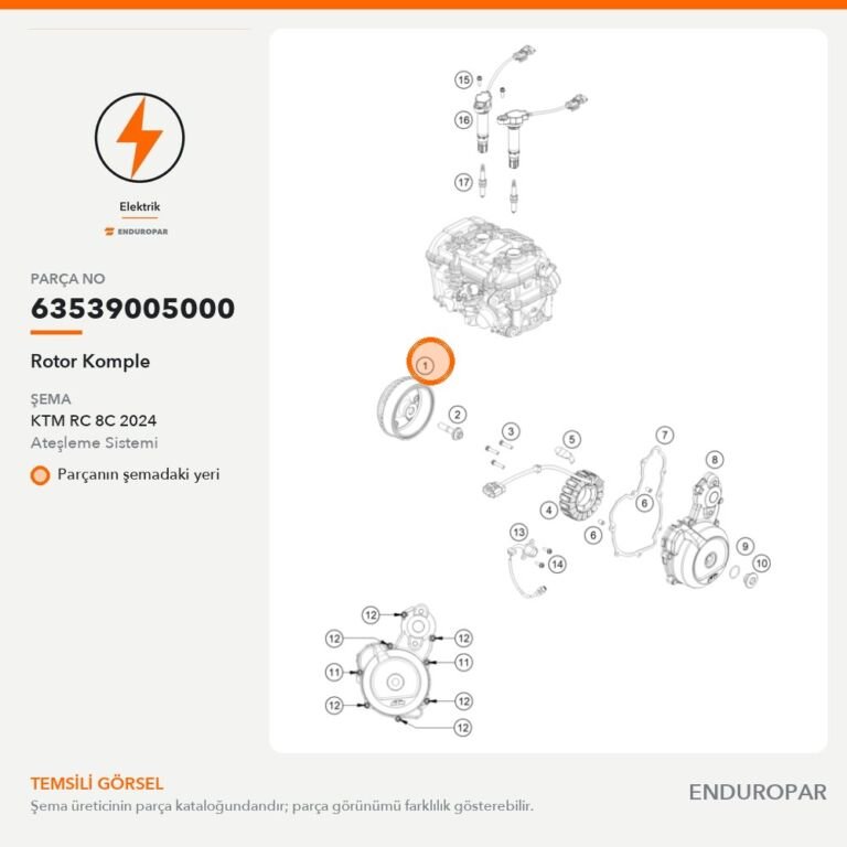 Rotor Komple 63539005000 parça şeması