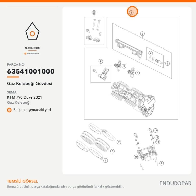 Gaz Kelebeği Gövdesi 63541001000 parça şeması