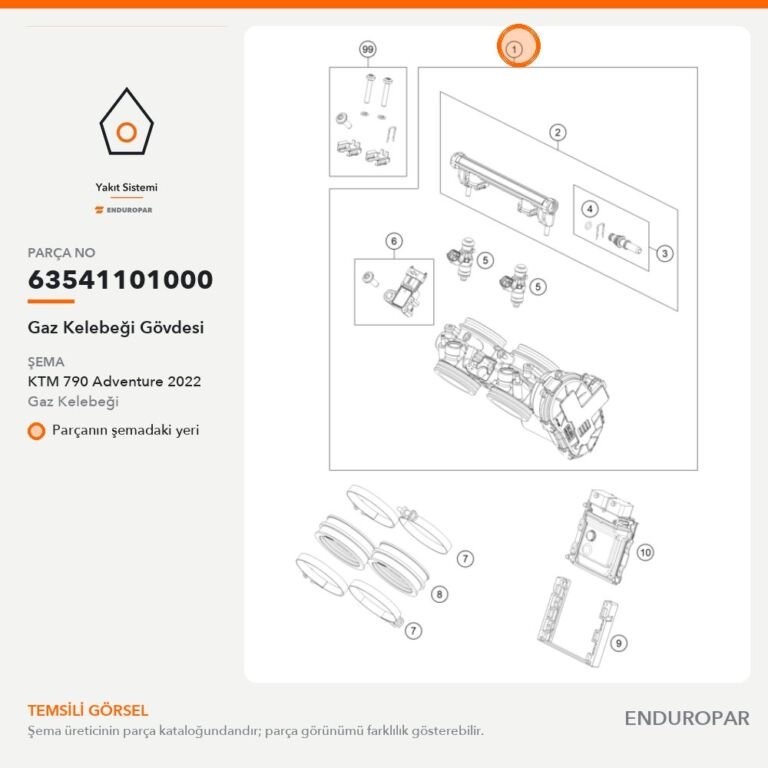 Gaz Kelebeği Gövdesi 63541101000 parça şeması