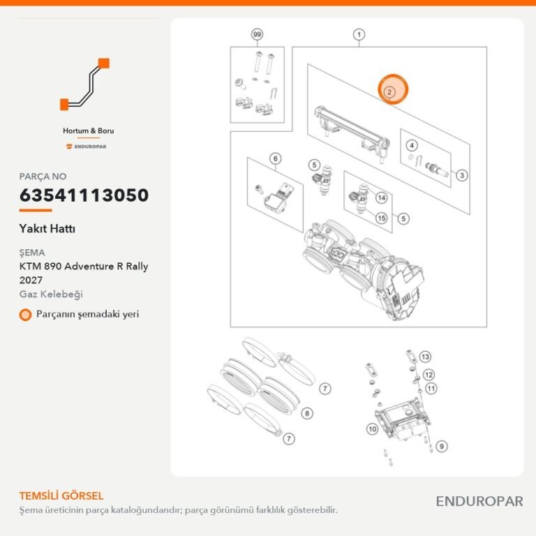 Yakıt Hattı 63541113050 parça şeması