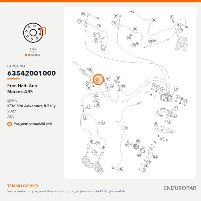 Fren Hattı Ana Merkez-ABS 63542001000 parça şeması