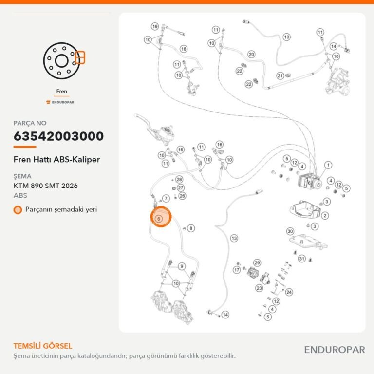 Fren Hattı ABS-Kaliper 63542003000 parça şeması