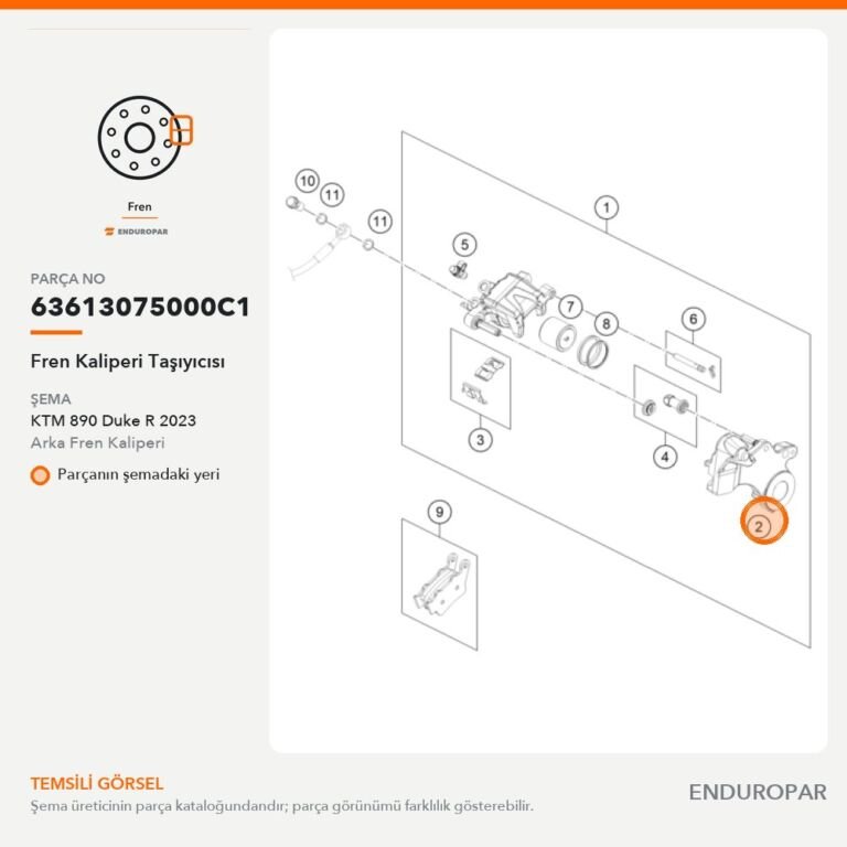 Fren Kaliperi Taşıyıcısı 63613075000C1 parça şeması