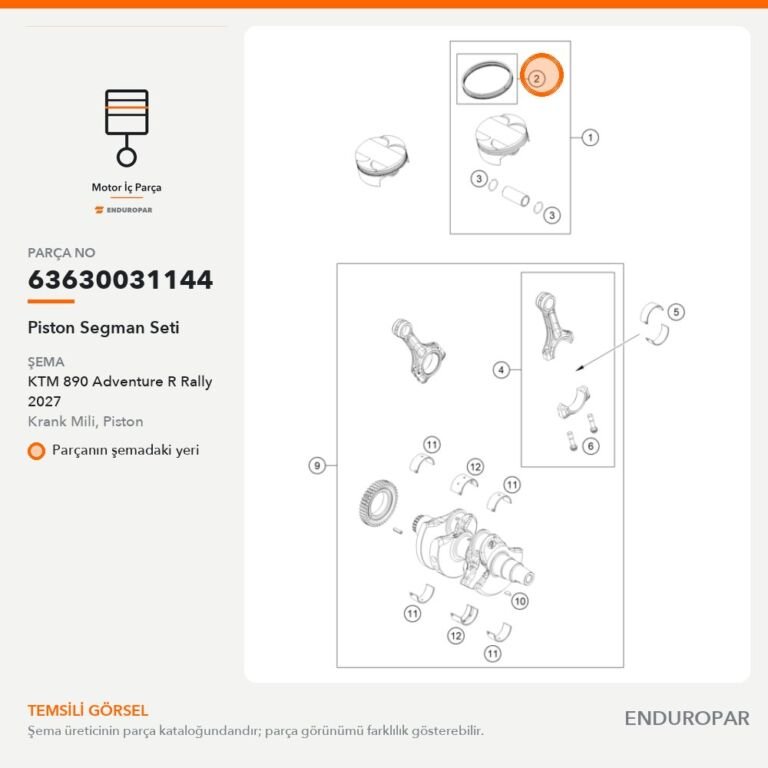 Piston Segman Seti 63630031144 parça şeması