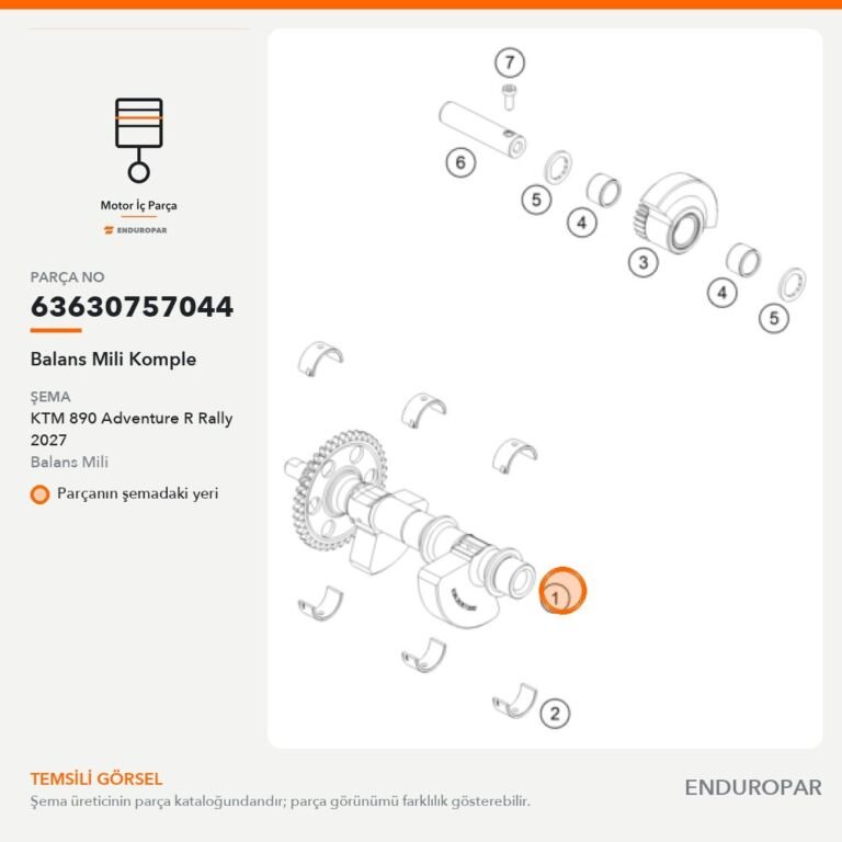 Balans Mili Komple 63630757044 parça şeması