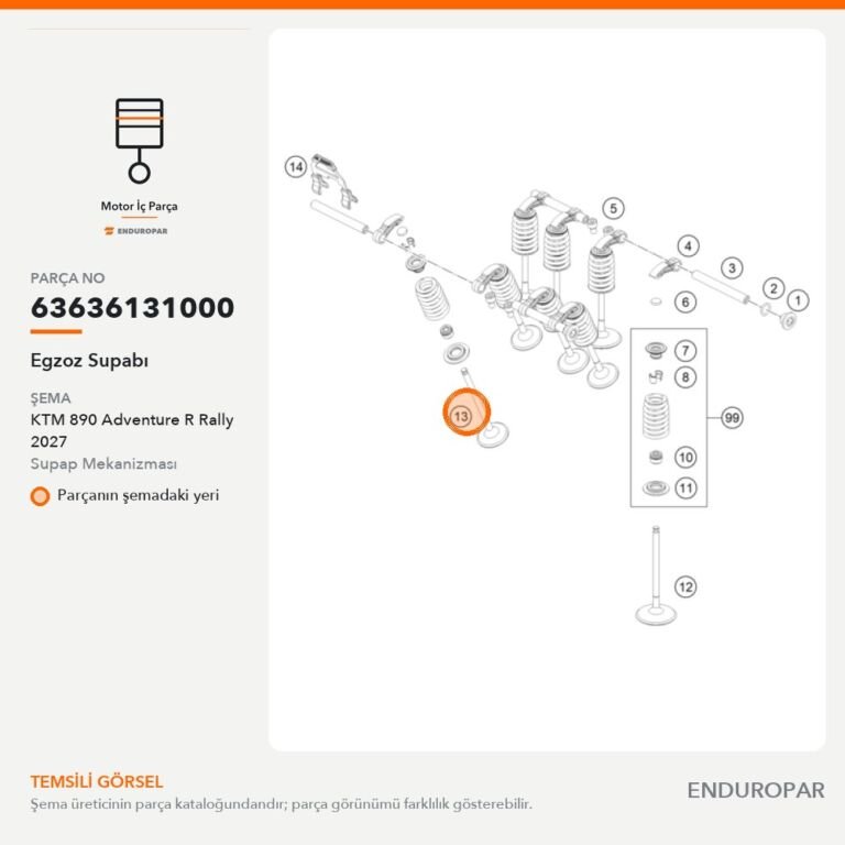 Egzoz Supabı 63636131000 parça şeması