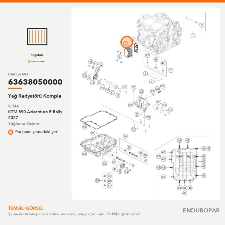 Yağ Radyatörü Komple 63638050000 parça şeması