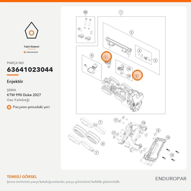 Enjektör 63641023044 parça şeması