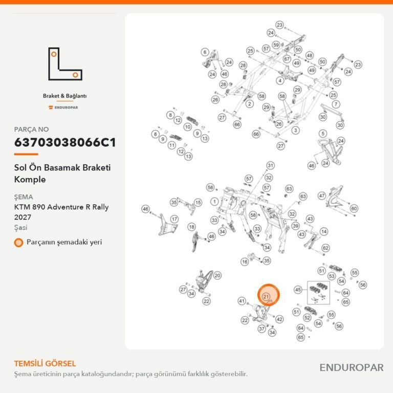 Sol Ön Basamak Braketi Komple 63703038066C1 parça şeması