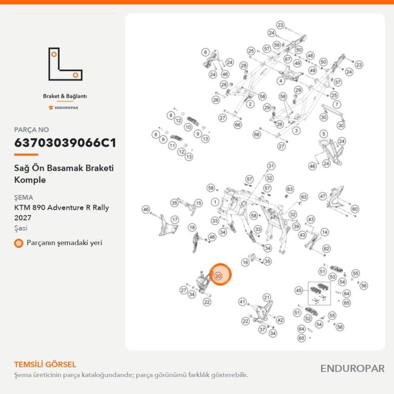 Sağ Ön Basamak Braketi Komple 63703039066C1 parça şeması