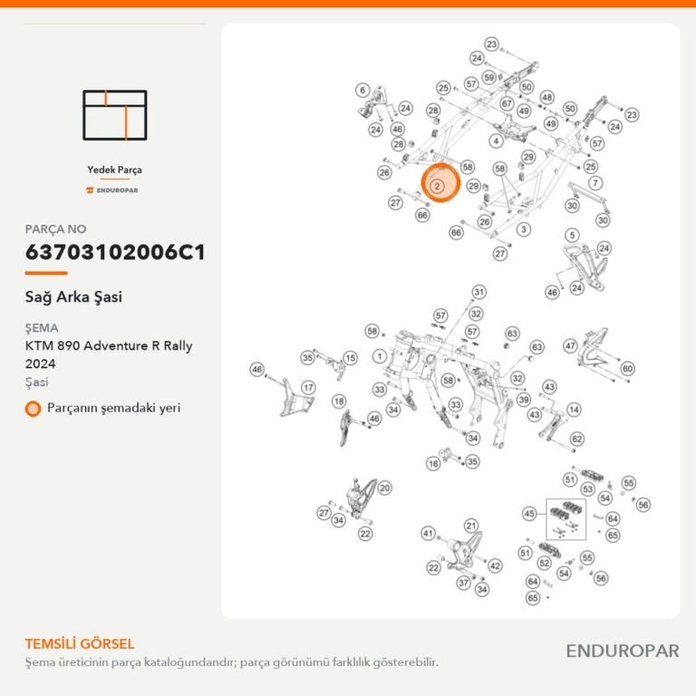 Sağ Arka Şasi 63703102006C1 parça şeması