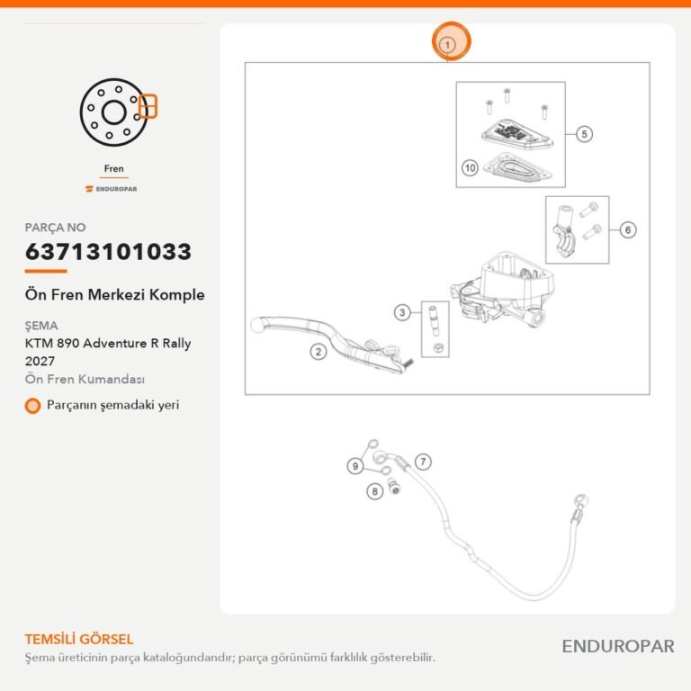Ön Fren Merkezi Komple 63713101033 parça şeması