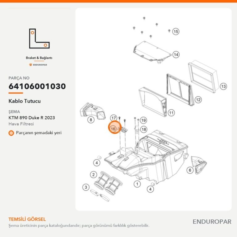 Kablo Tutucu 64106001030 parça şeması