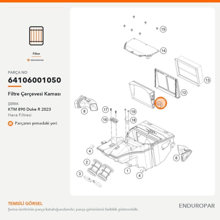 Filtre Çerçevesi Kaması 64106001050 parça şeması