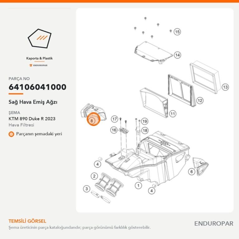Sağ Hava Emiş Ağzı 64106041000 parça şeması