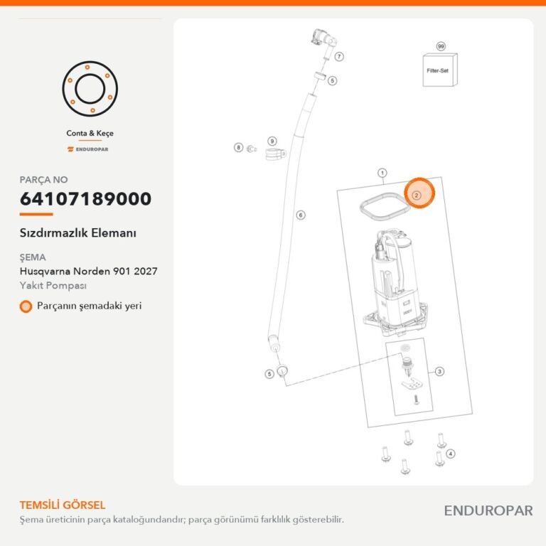 Sızdırmazlık Elemanı 64107189000 parça şeması