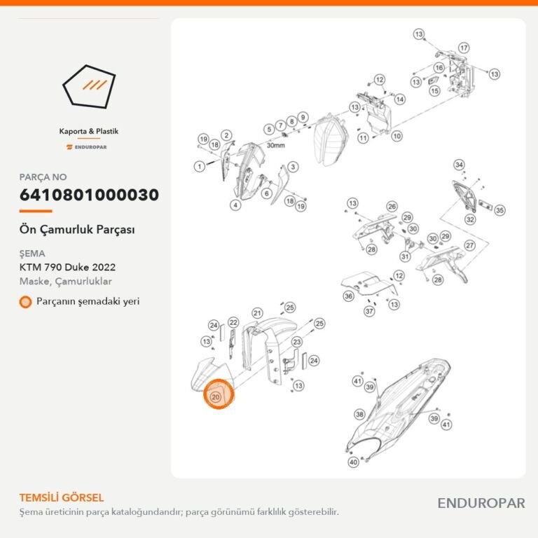 Ön Çamurluk Parçası 6410801000030 parça şeması