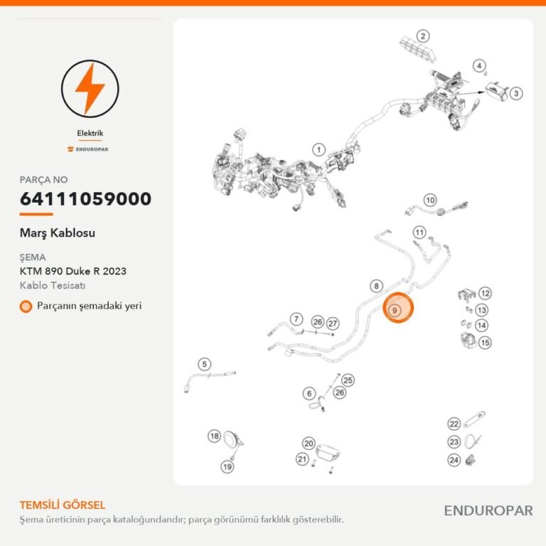Marş Kablosu 64111059000 parça şeması