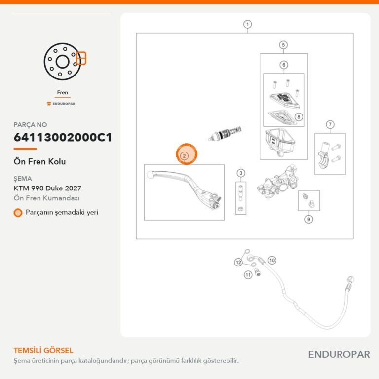 Ön Fren Kolu 64113002000C1 parça şeması