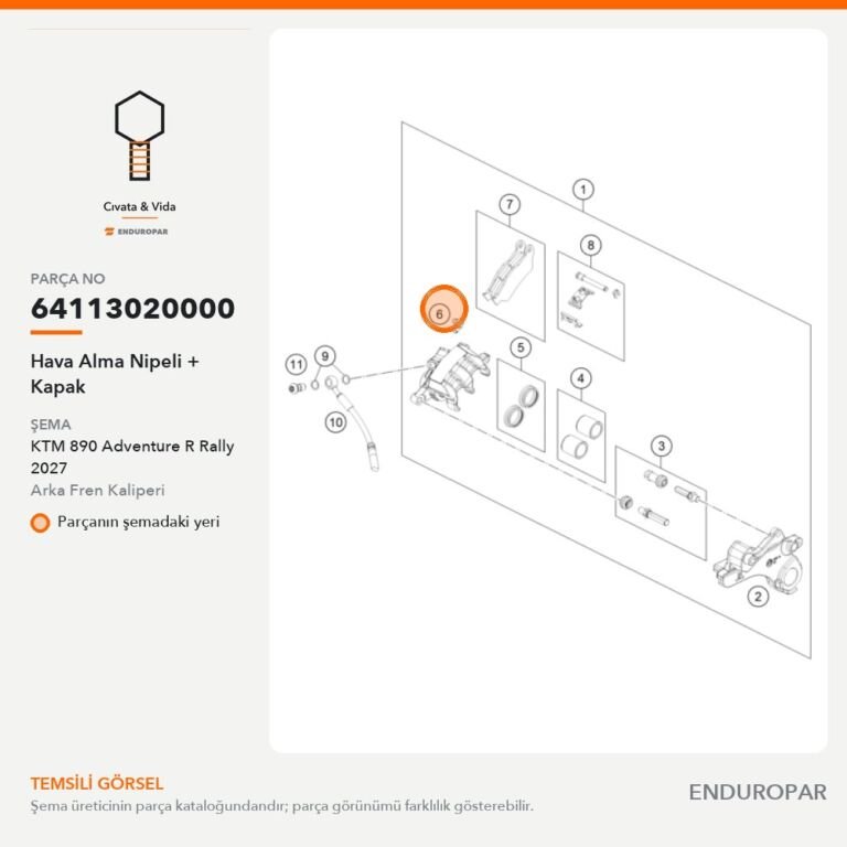 Hava Alma Nipeli + Kapak 64113020000 parça şeması