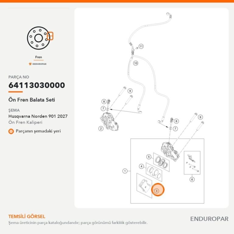 Ön Fren Balata Seti 64113030000 parça şeması