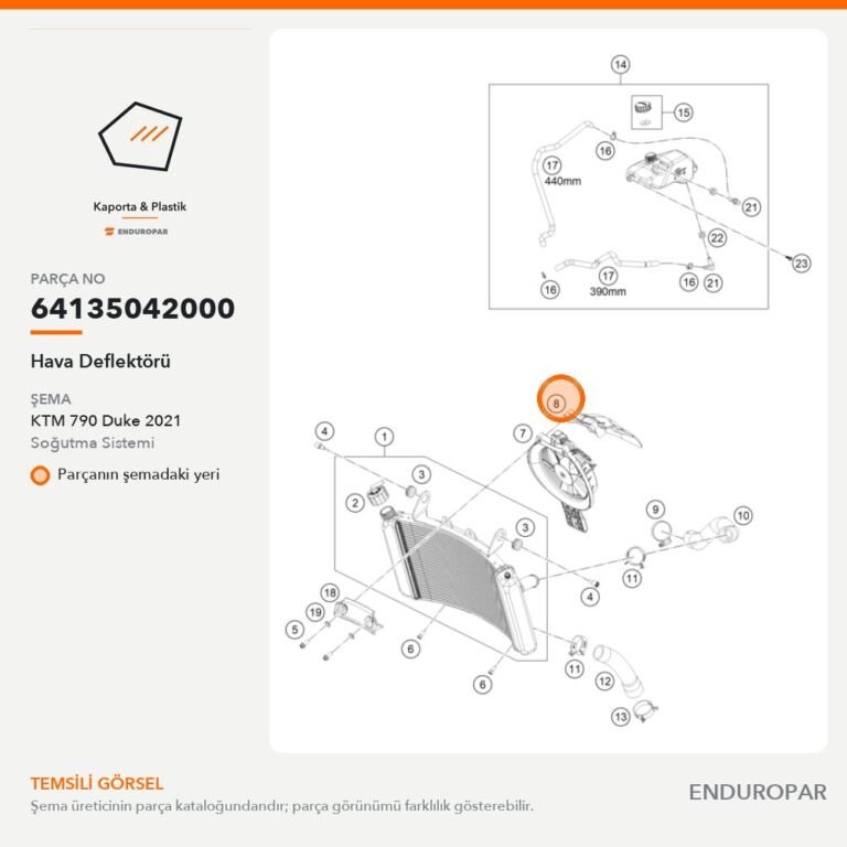 Hava Deflektörü 64135042000 parça şeması