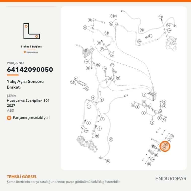 Yatış Açısı Sensörü Braketi 64142090050 parça şeması