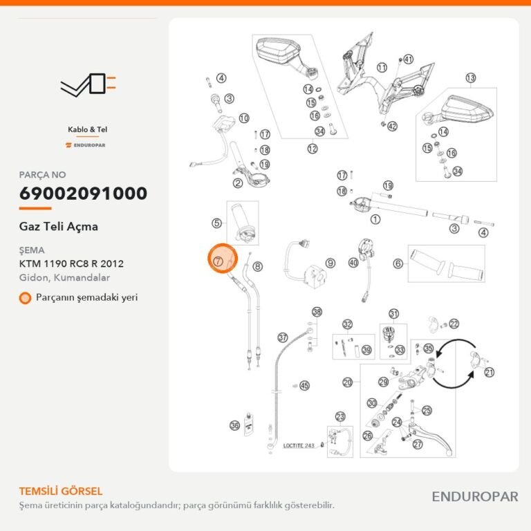 Gaz Teli Açma 69002091000 parça şeması
