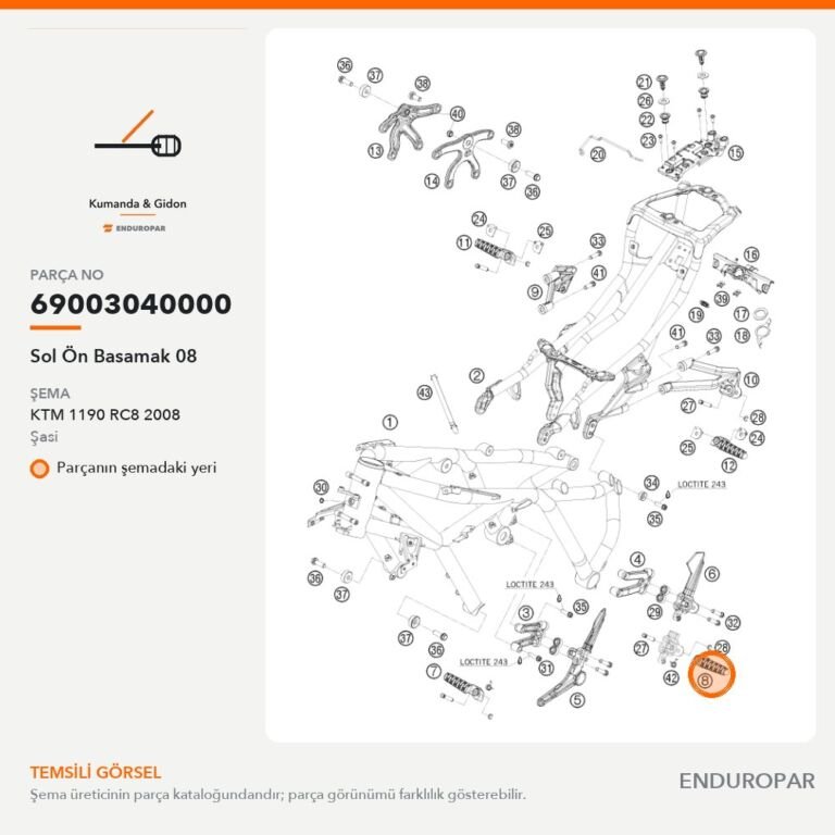 Sol Ön Basamak 08 69003040000 parça şeması