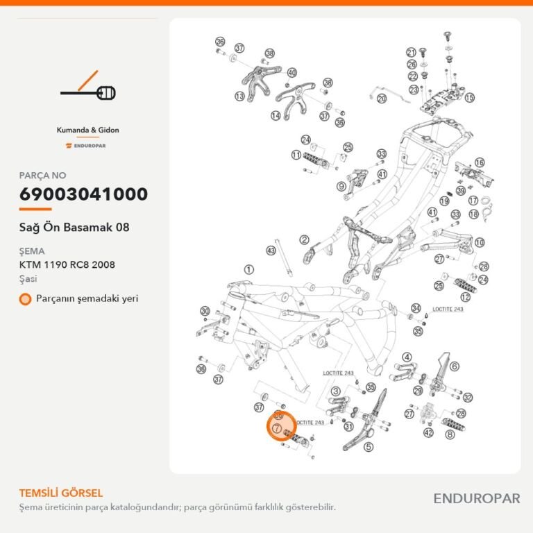 Sağ Ön Basamak 08 69003041000 parça şeması
