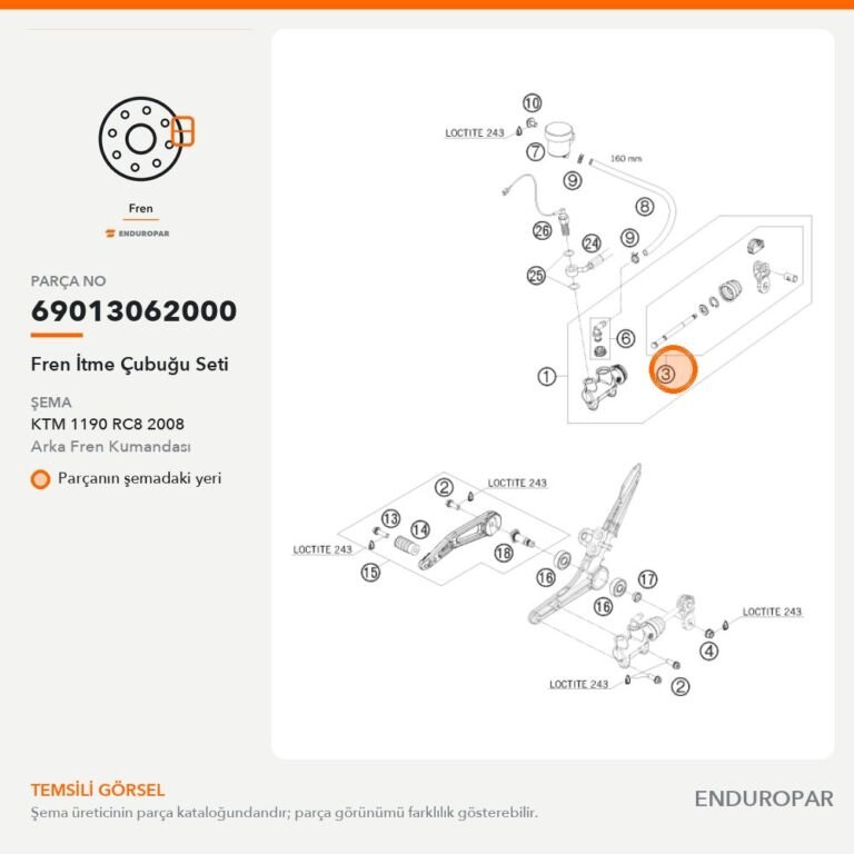 Fren İtme Çubuğu Seti 69013062000 parça şeması