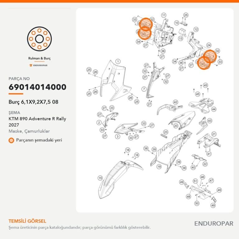Burç 6,1X9,2X7,5 08 69014014000 parça şeması