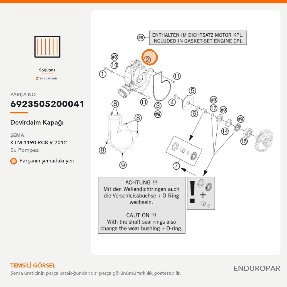 Devirdaim Kapağı 6923505200041 parça şeması