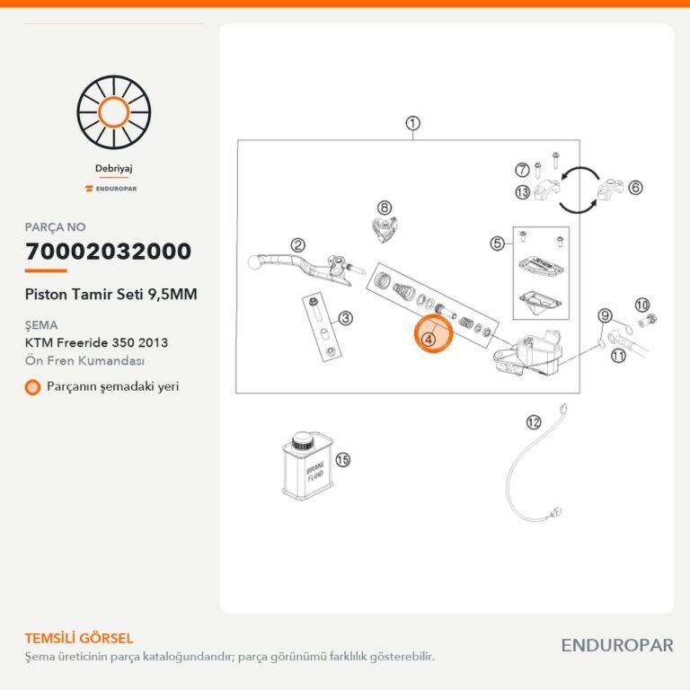 Piston Tamir Seti 9,5MM 70002032000 parça şeması