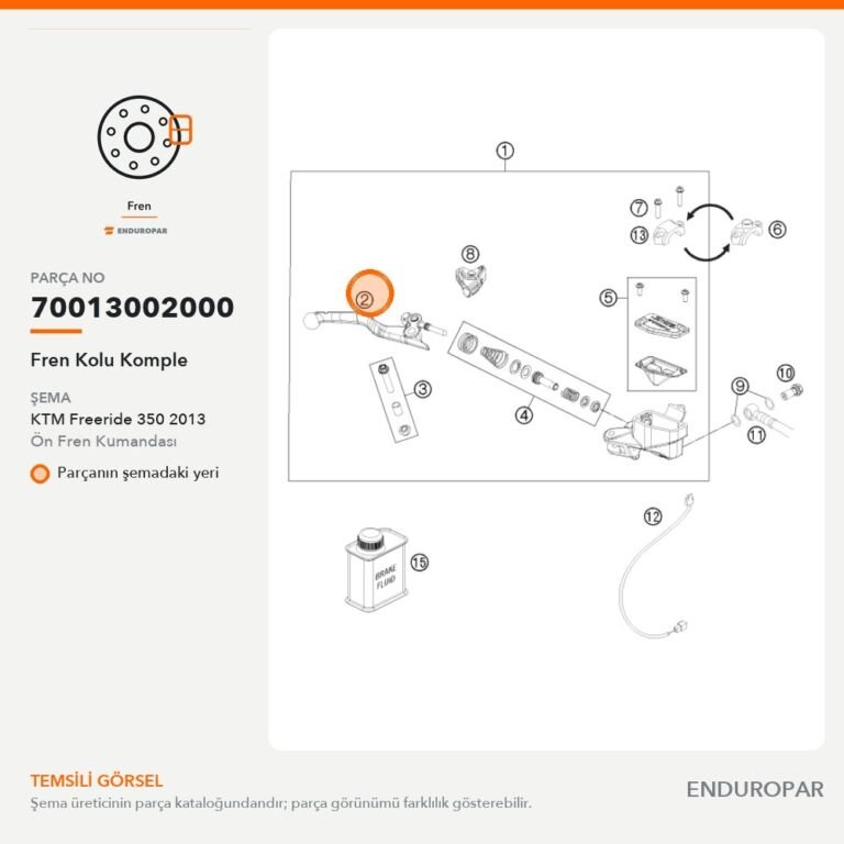 Fren Kolu Komple 70013002000 parça şeması