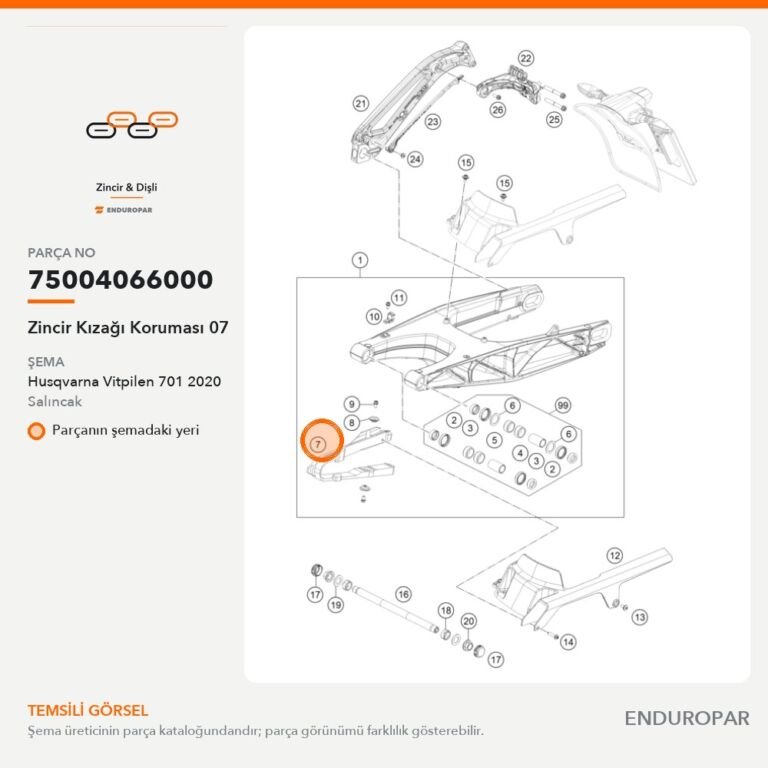Zincir Kızağı Koruması 07 75004066000 parça şeması