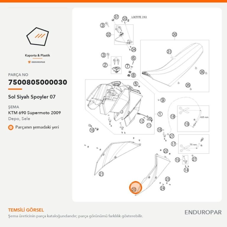 Sol Siyah Spoyler 07 7500805000030 parça şeması