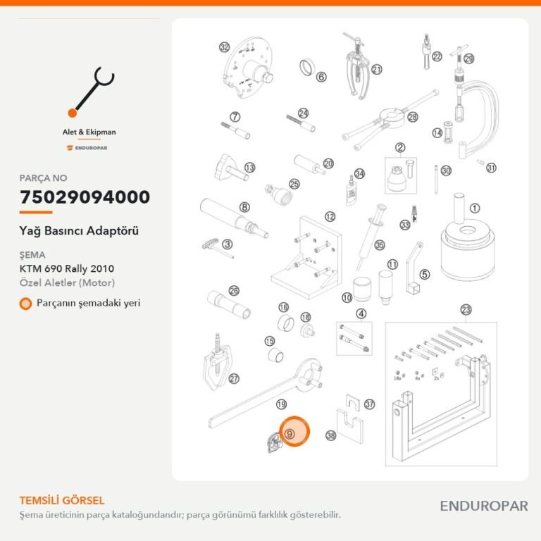 Yağ Basıncı Adaptörü 75029094000 parça şeması