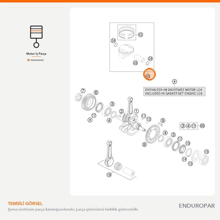 Piston Komple Ölçü I 75030007300 I parça şeması