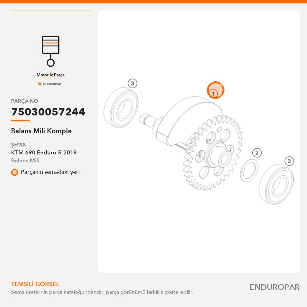 Balans Mili Komple 75030057244 parça şeması