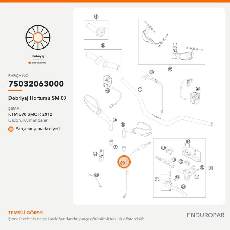 Debriyaj Hortumu SM 07 75032063000 parça şeması