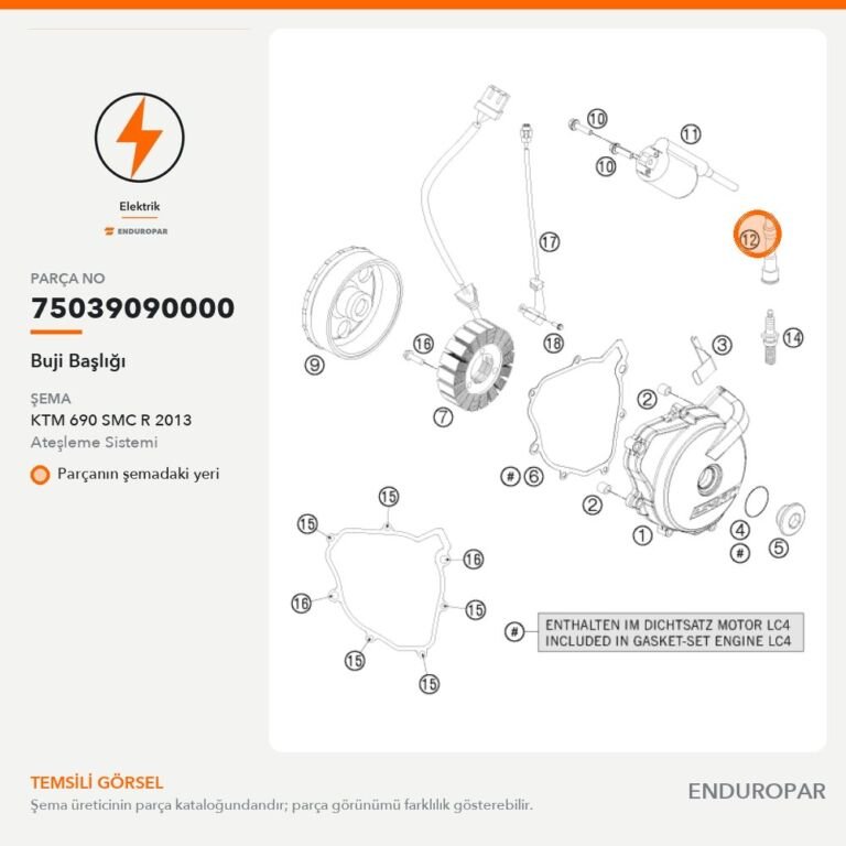 Buji Başlığı 75039090000 parça şeması