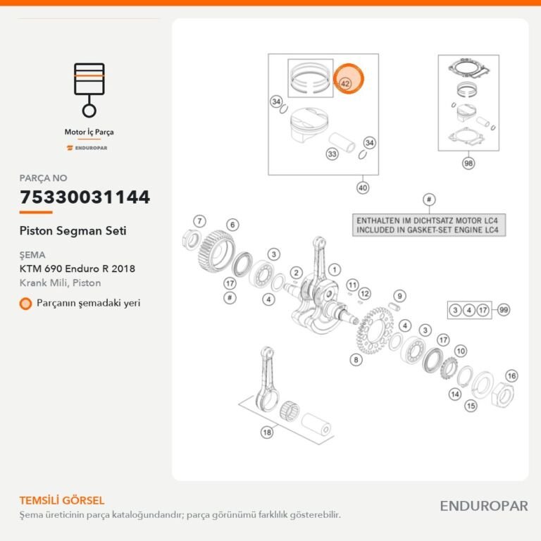 Piston Segman Seti 75330031144 parça şeması