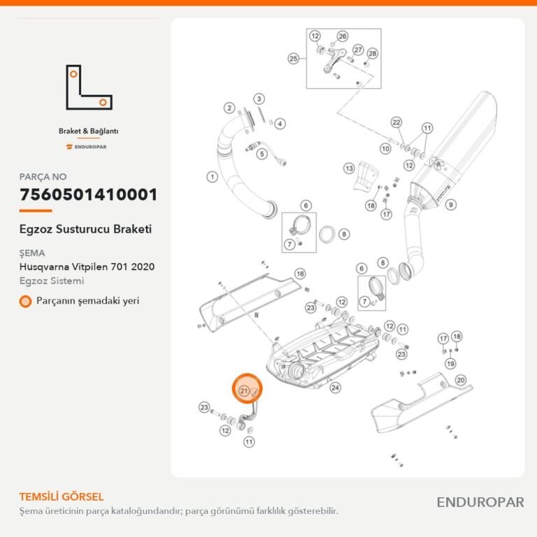 Egzoz Susturucu Braketi 7560501410001 parça şeması