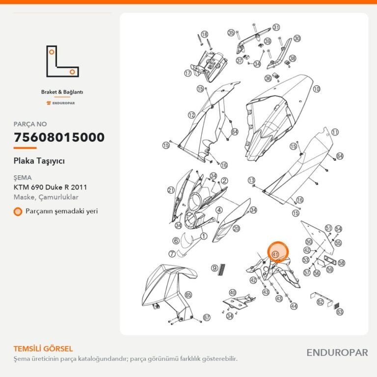 Plaka Taşıyıcı 75608015000 parça şeması