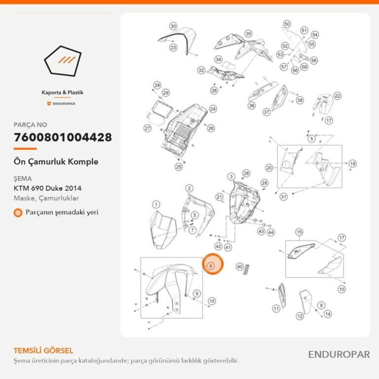 Ön Çamurluk Komple 7600801004428 parça şeması