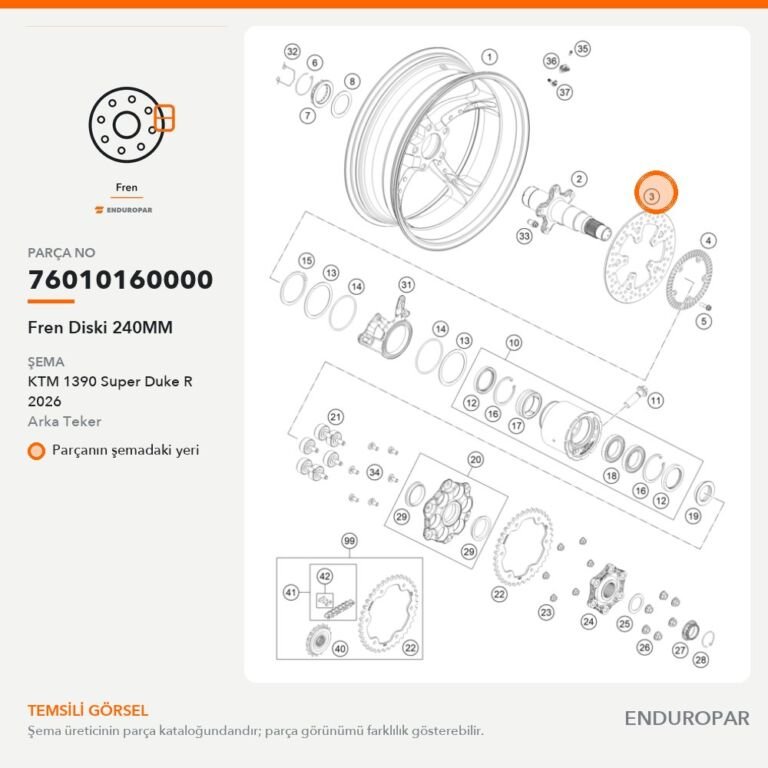 Fren Diski 240MM 76010160000 parça şeması